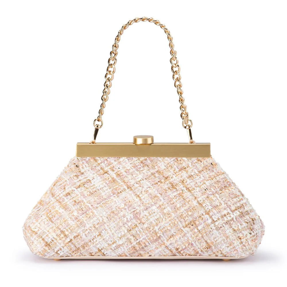 Olga Berg MIA Boucle Clutch - Blush