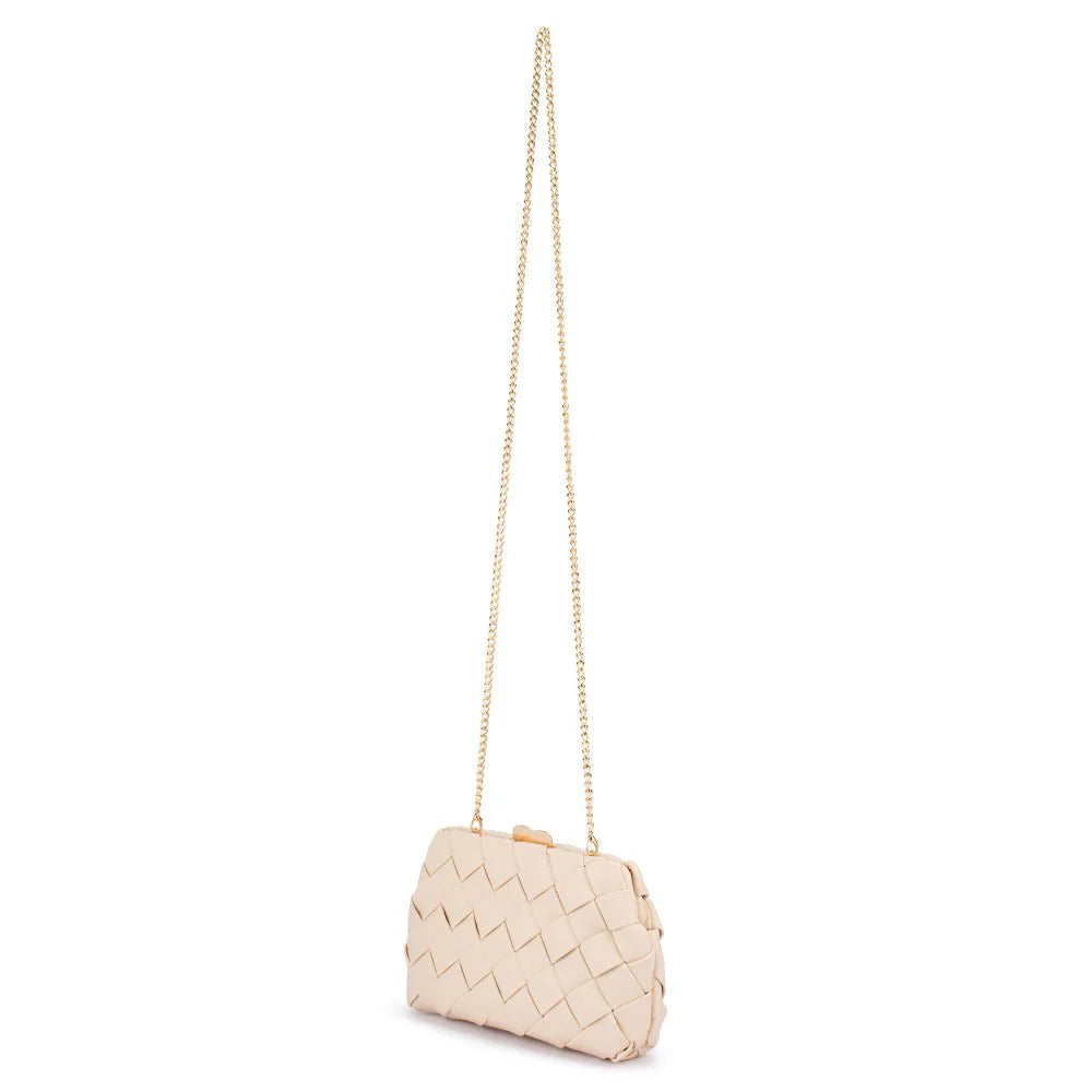 Olga Berg QUINN Woven Clutch - Natural