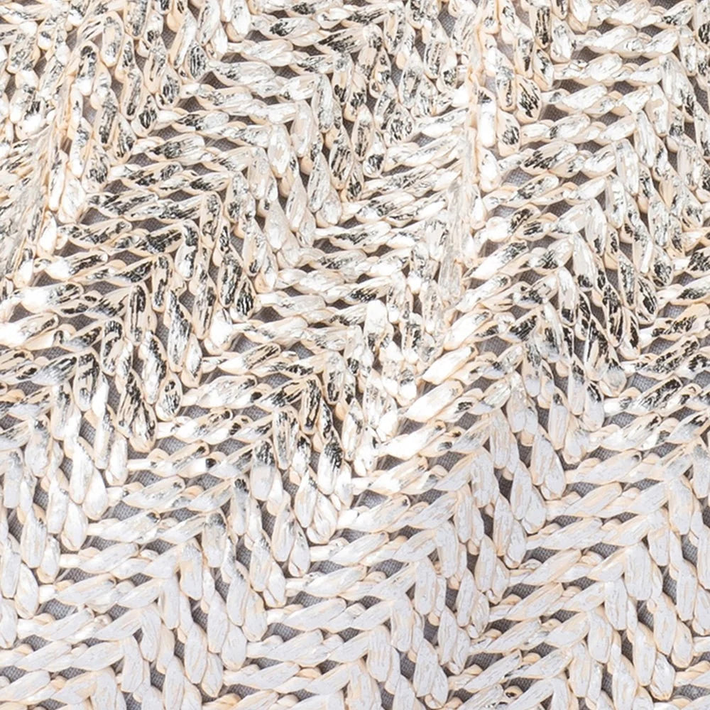 Olga Berg RITA Woven Clutch - Silver