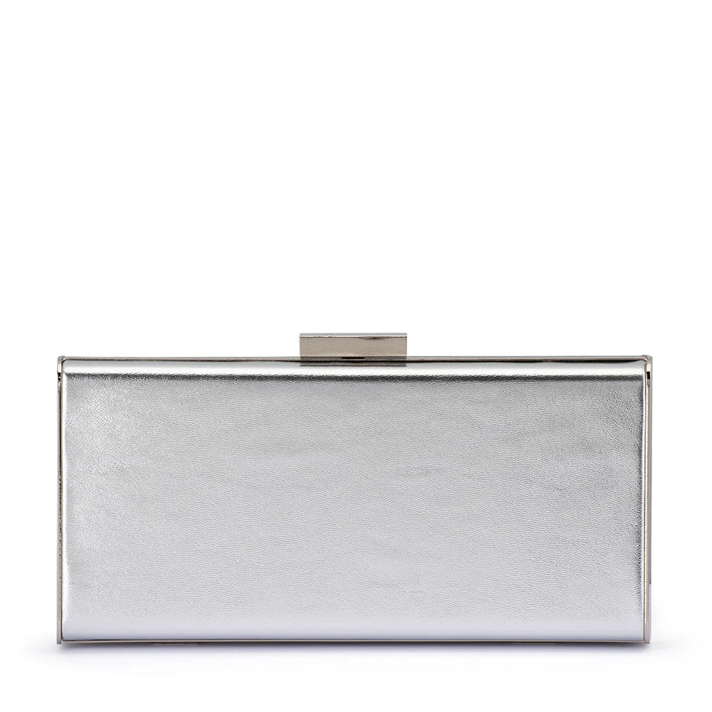 Olga Berg SAMANTHA Slimline Clutch - Silver