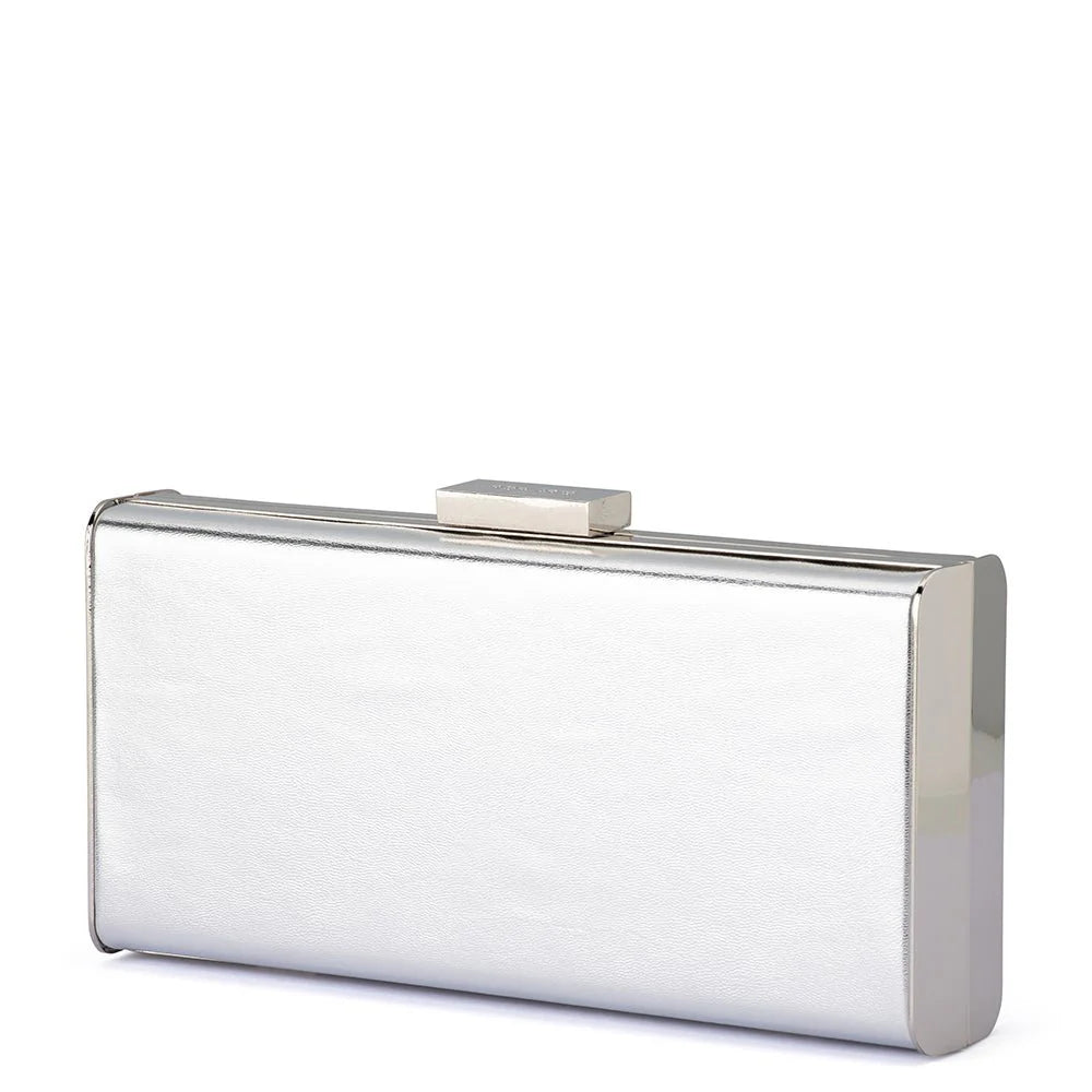 Olga Berg SAMANTHA Slimline Clutch - Silver
