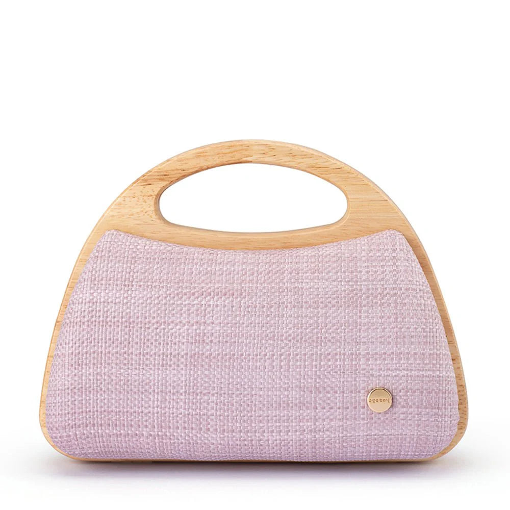 Olga Berg Sarah Wooden Frame Bag - Pink