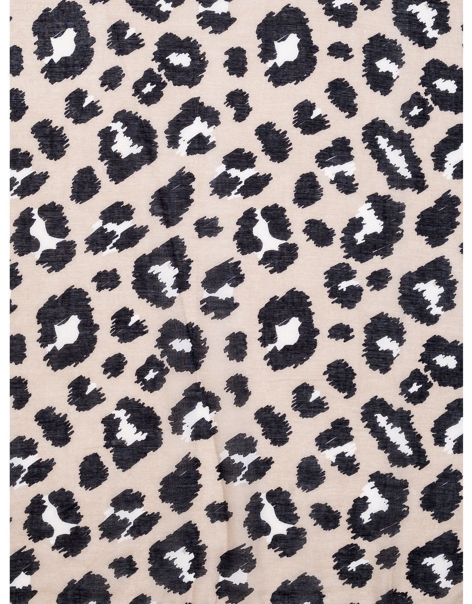 Ivys Wild Edge Scarf – Neutral Leopard