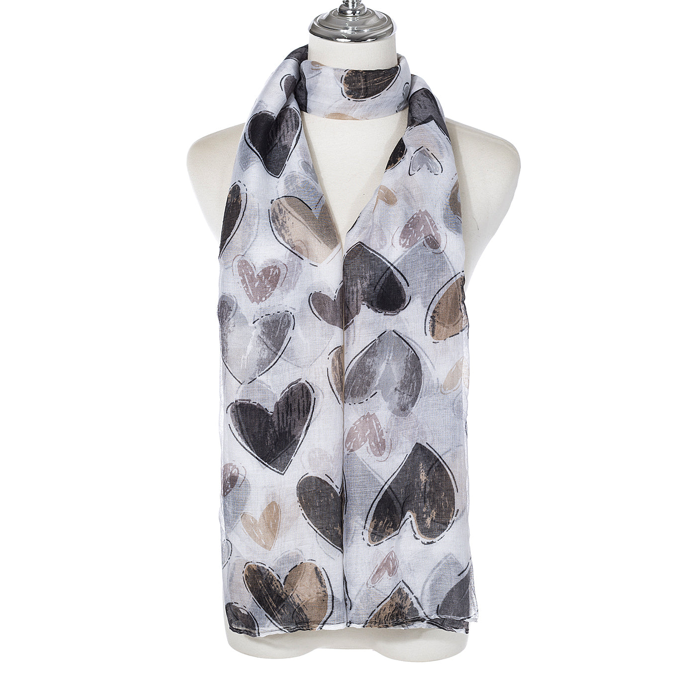 Ivys Watercolour Heart Scarf