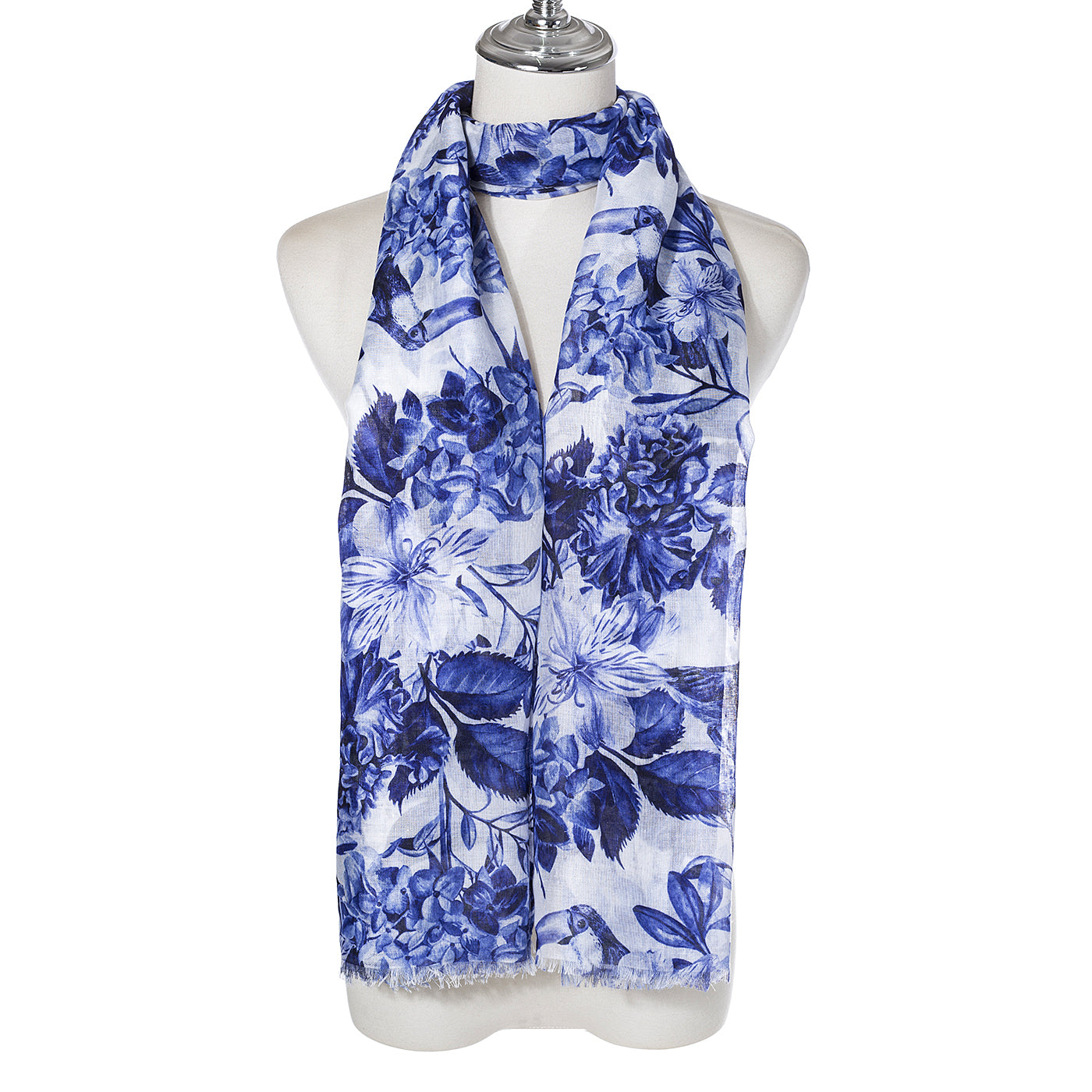 Ivys Blue Hydrangea Garden Scarf