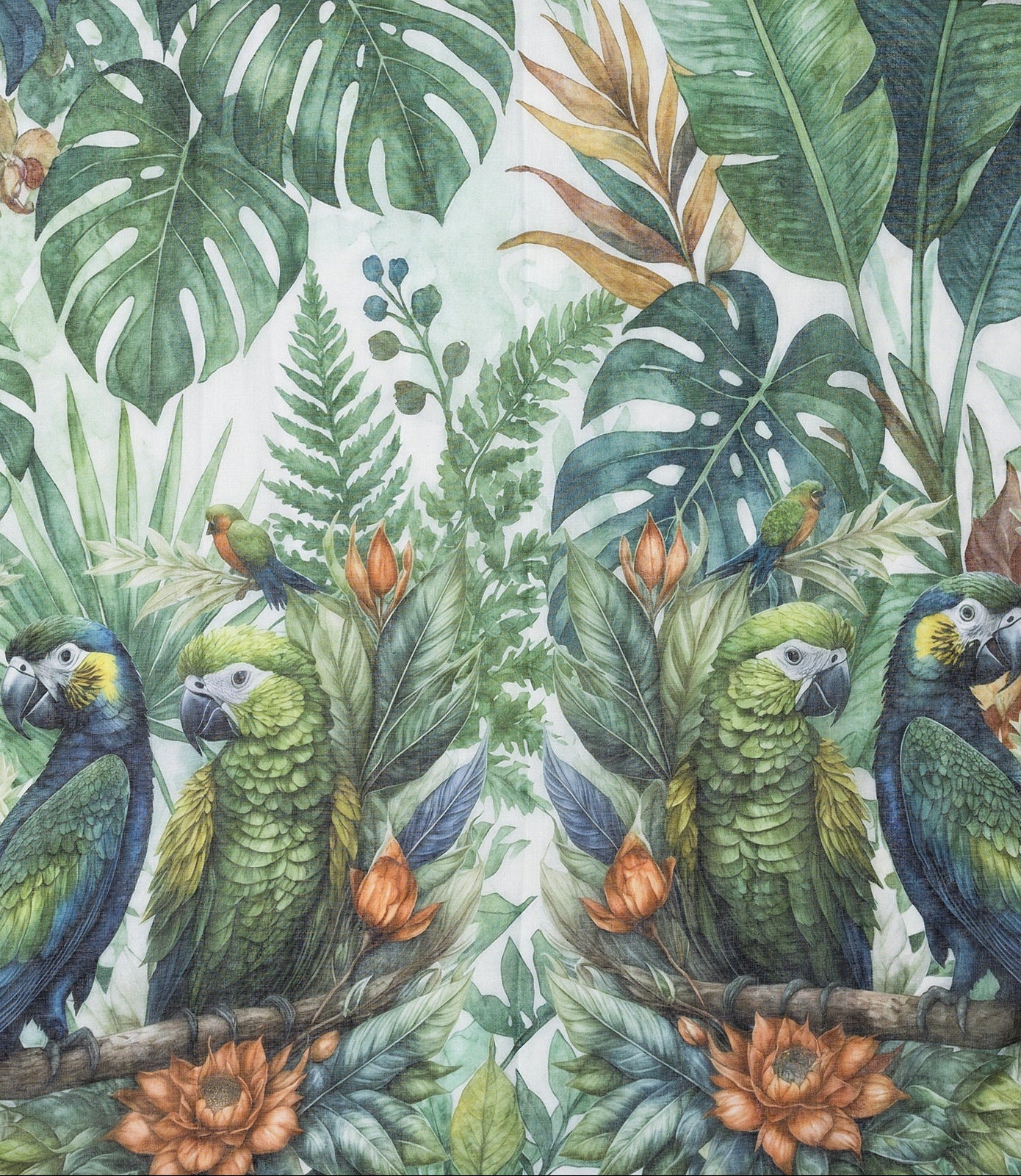 Ivys Tropical Paradise Bird Scarf