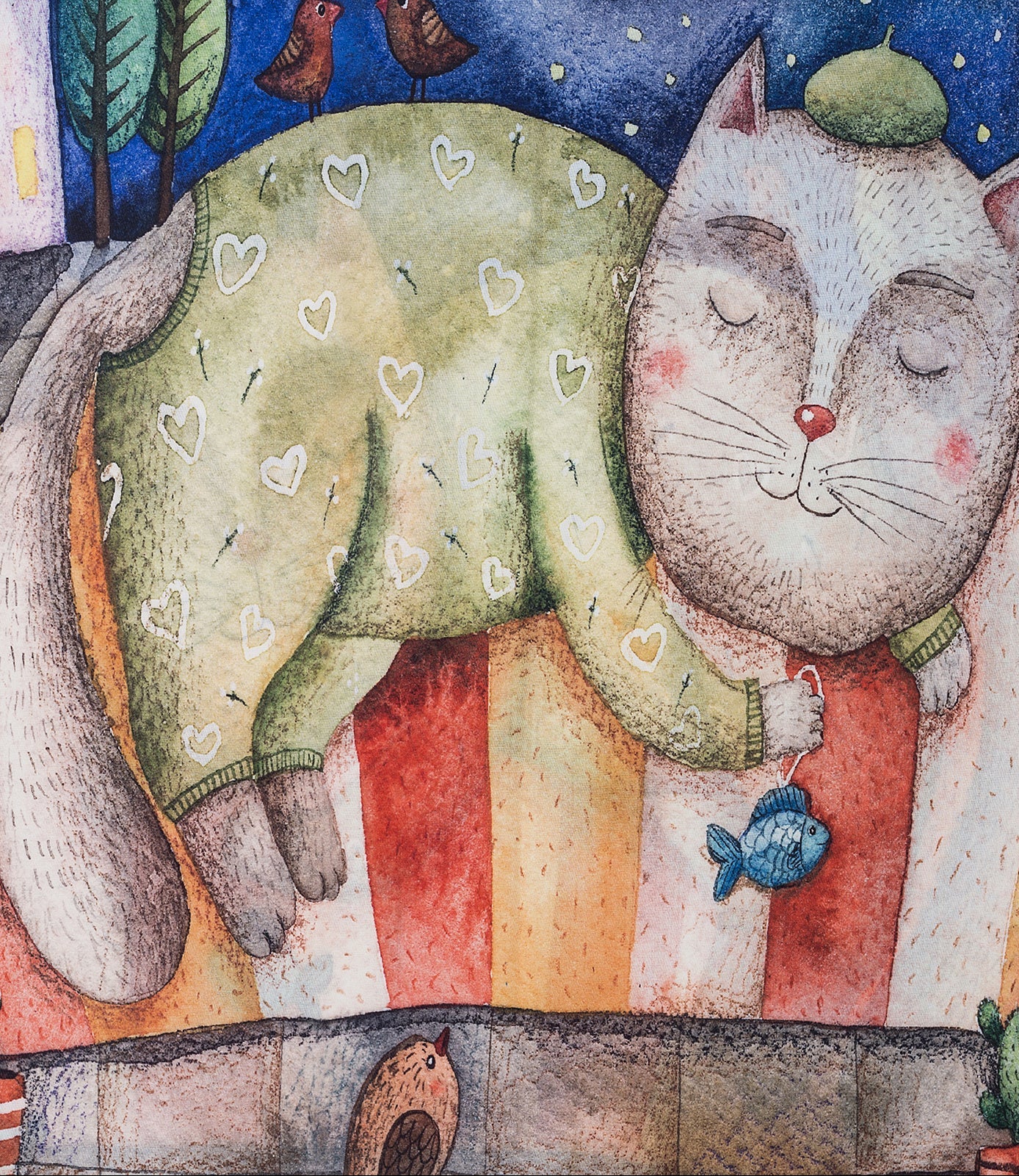 Ivys Whimsical Cat Scarf