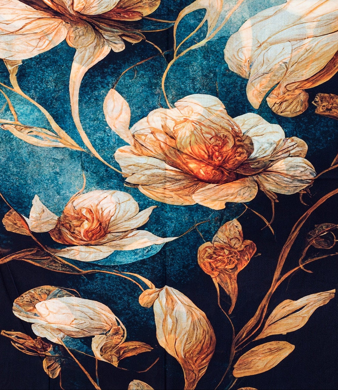 Ivys Midnight Floral Scarf