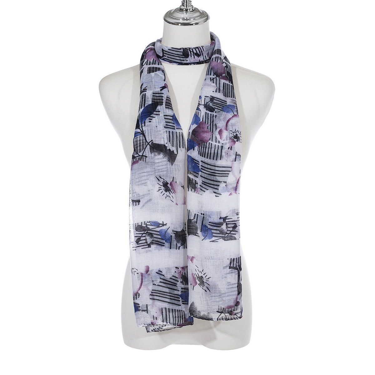 Ivys Monochrome Bloom Scarf