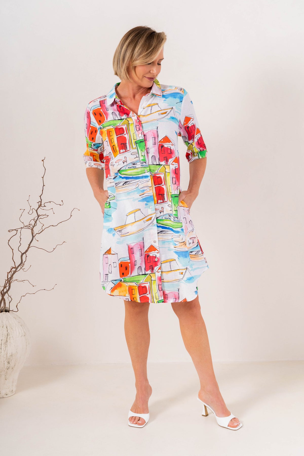 See Saw Shirtmaker Dress - Seaside Print