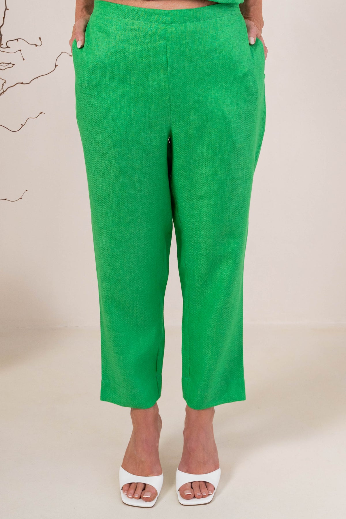 See Saw 7/8 Flat Front Pant - Emerald