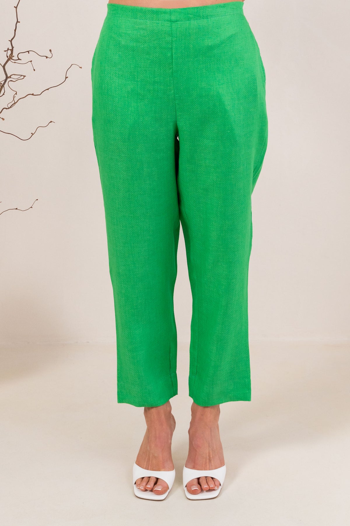 See Saw 7/8 Flat Front Pant - Emerald