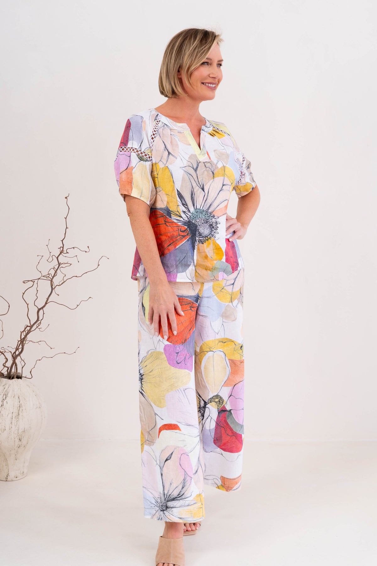 See Saw Palazzo Pant - Petal Drift Print