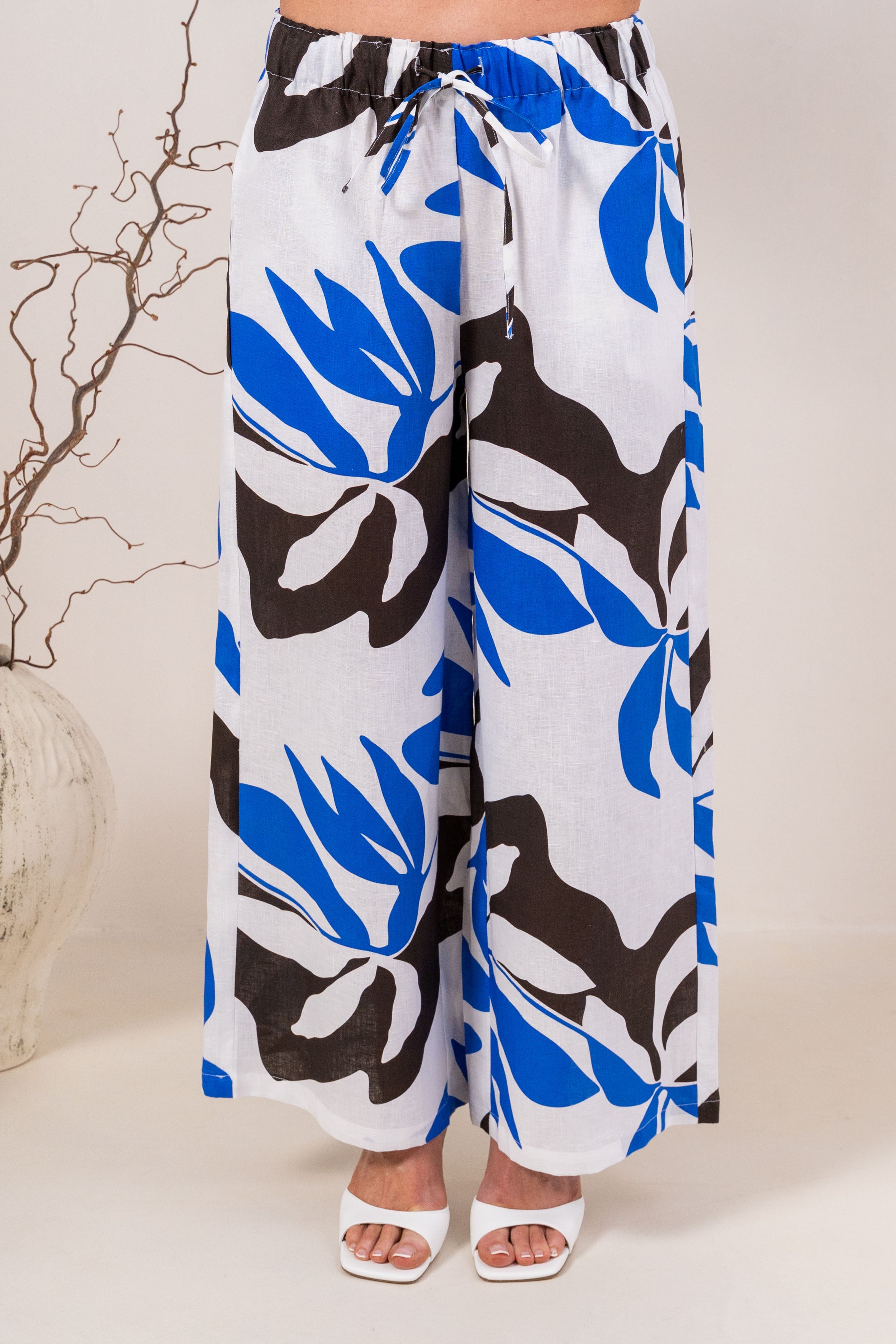 See Saw Drawstring Pant - Shadow Leaf Print
