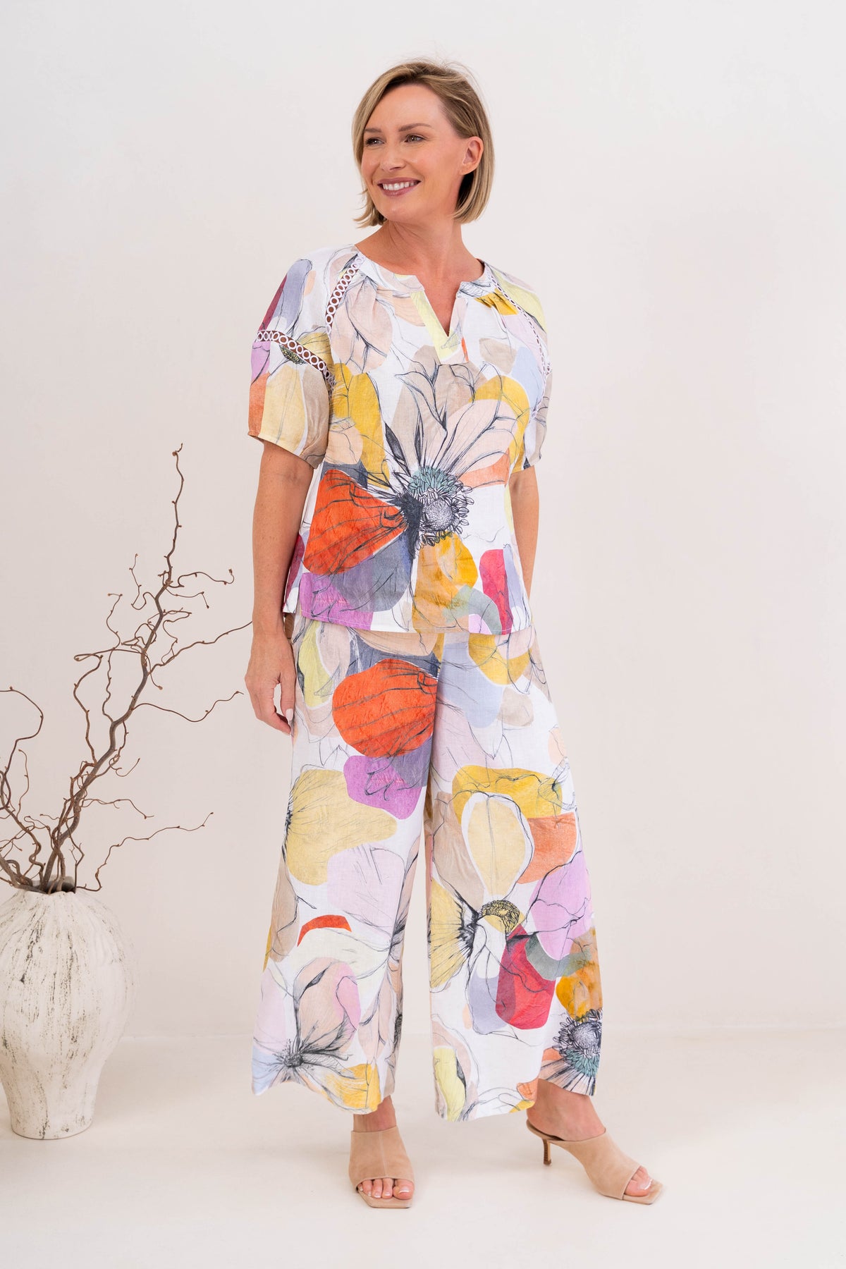 See Saw Palazzo Pant - Petal Drift Print