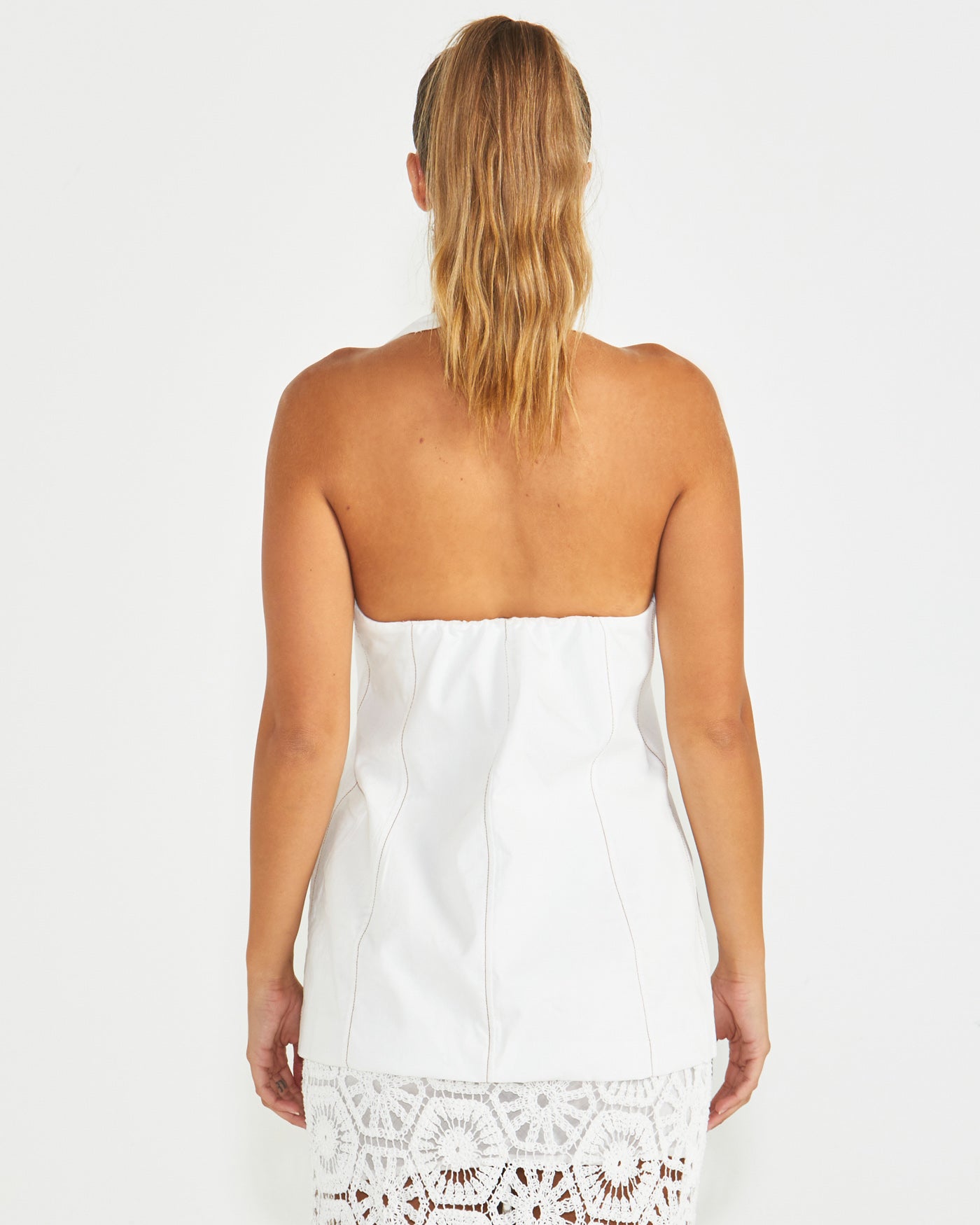 Sass Seville Halter Vest - White