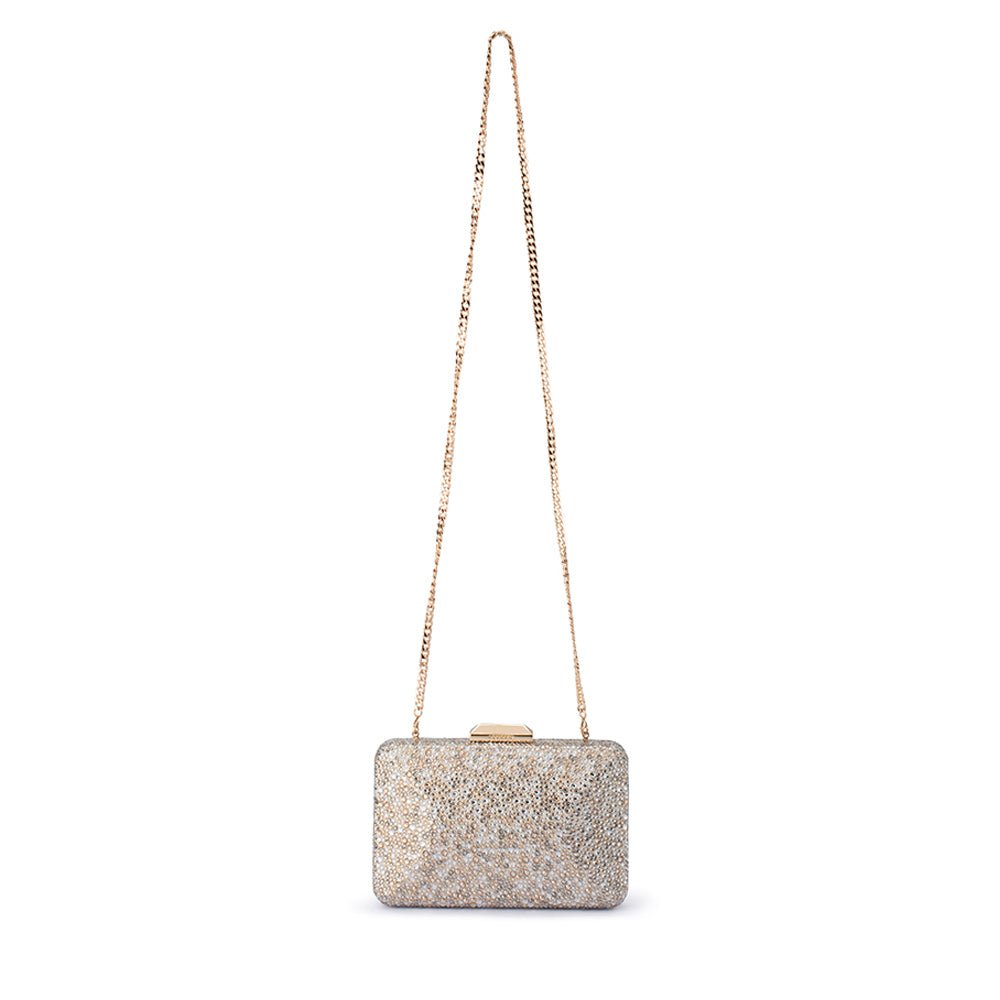 Olga Berg Shira Hotfix Clutch - Champagne