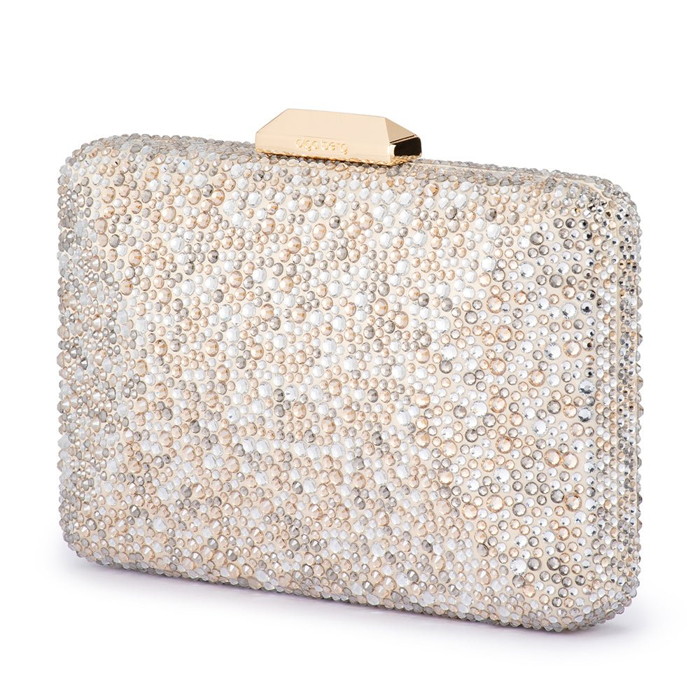 Olga Berg Shira Hotfix Clutch - Champagne