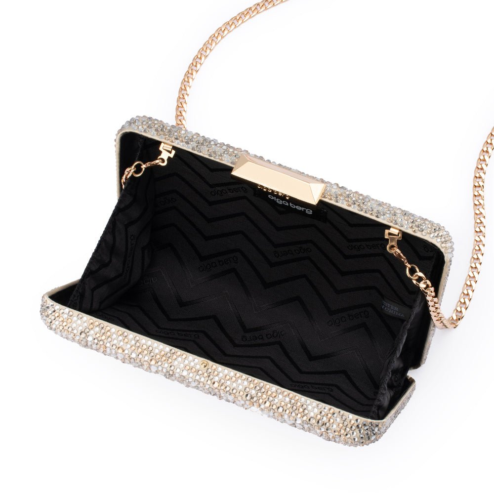 Olga Berg Shira Hotfix Clutch - Champagne