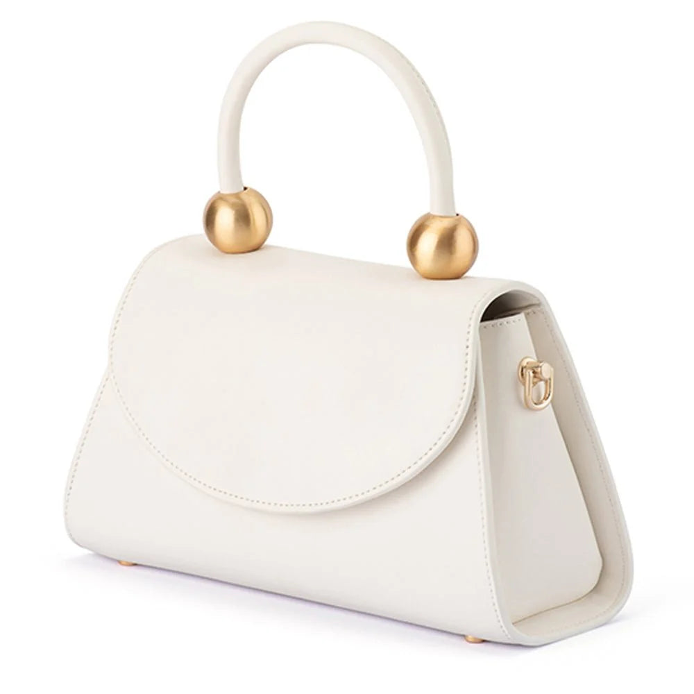 Olga Berg SIREN Top Handle Bag - White