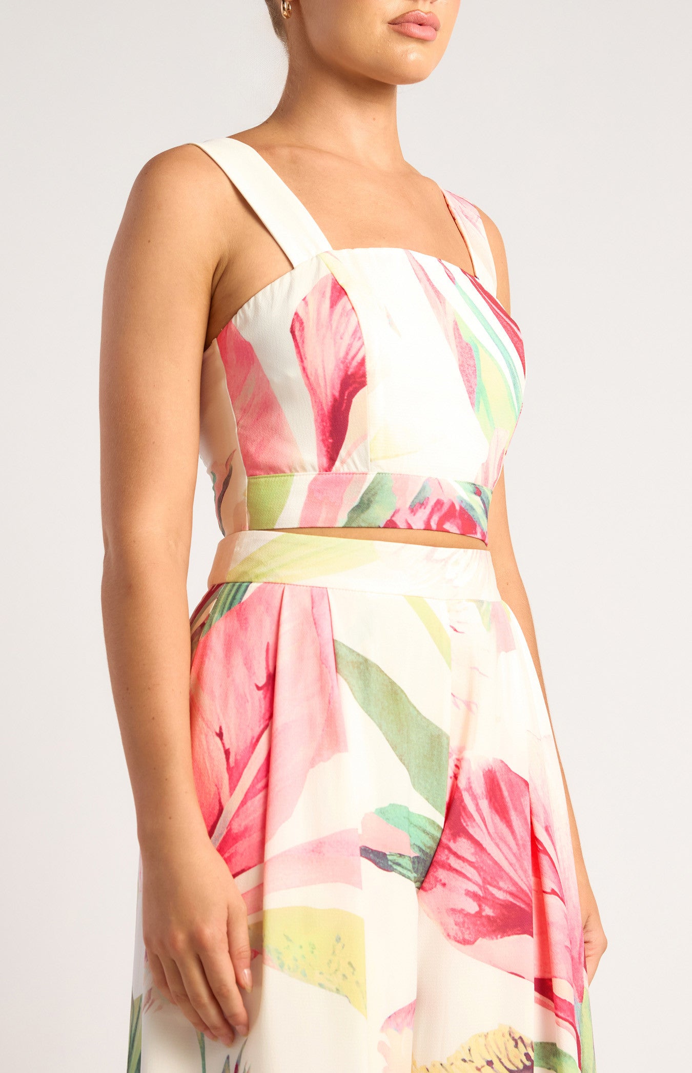 Style State Floral Print Top and Pleated Pants Set