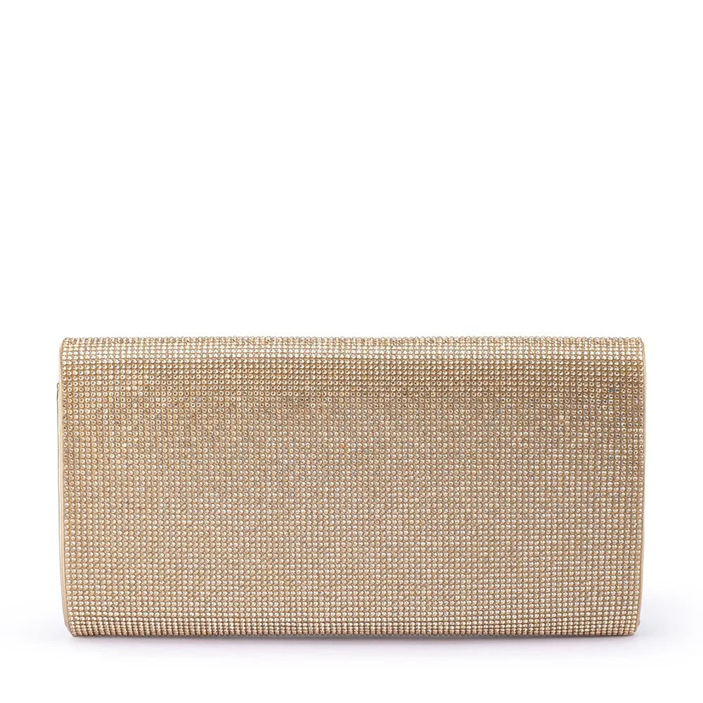 Olga Berg STACEY Crystal Clutch - Gold