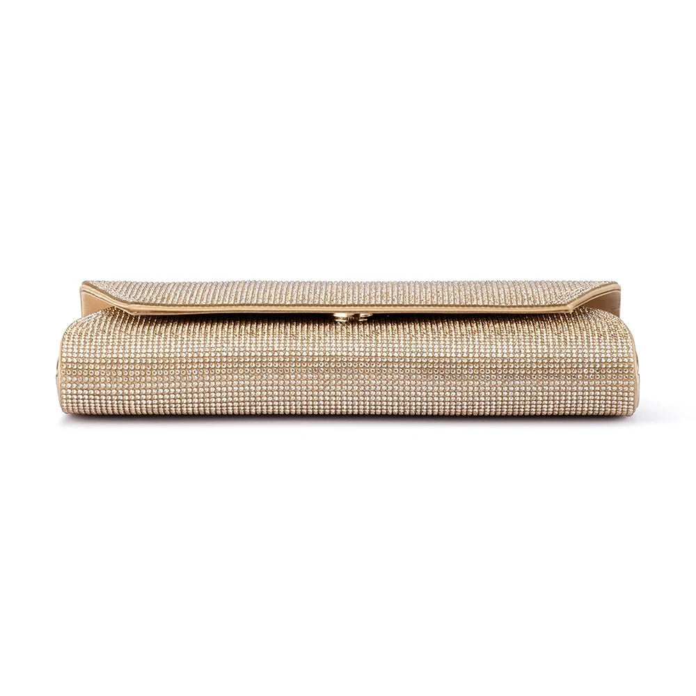 Olga Berg STACEY Crystal Clutch - Gold