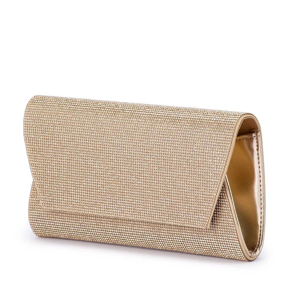 Olga Berg STACEY Crystal Clutch - Gold