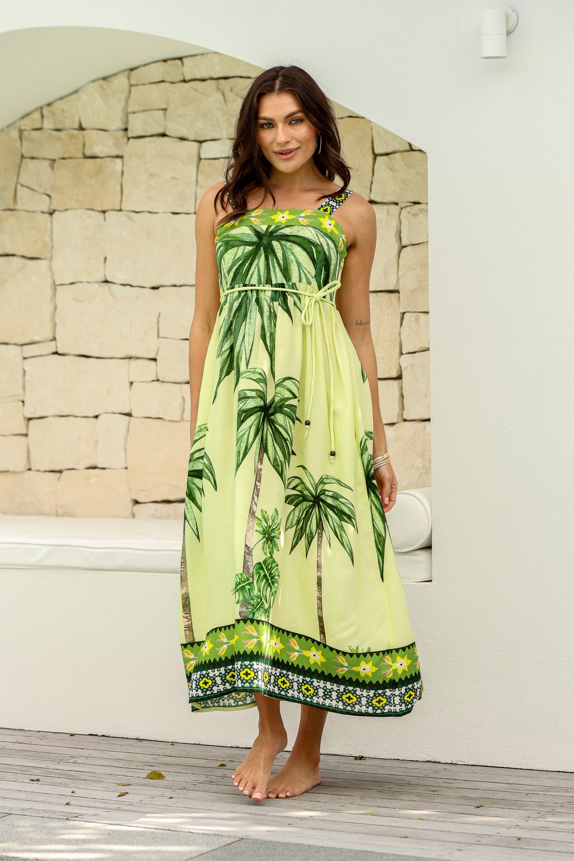 Joop & Gypsy Tropical Palm Maxi Dress