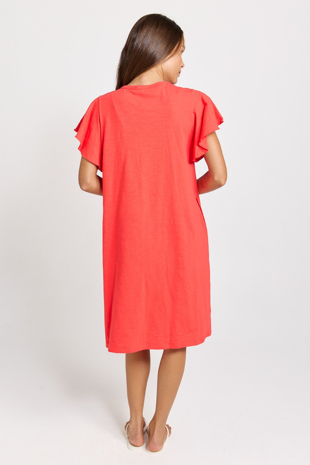 Betty Basics Celene Frill Dress - Red