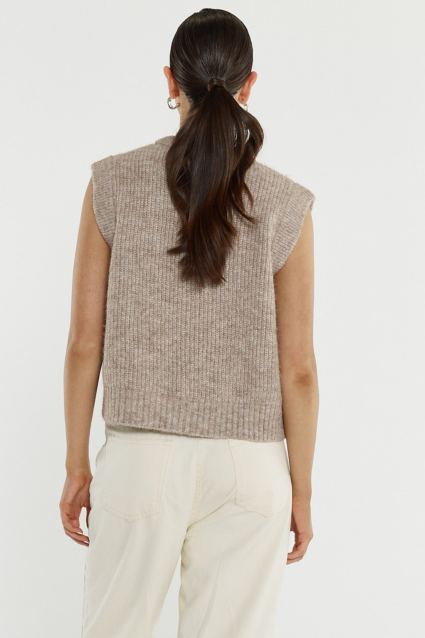 Sass Lil Button Vest - Multi Fawn