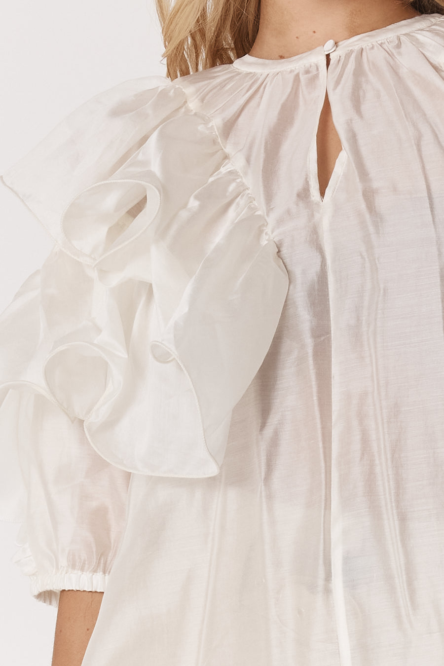 Fate+Becker Celeste Ruffled Blouse - Ivory