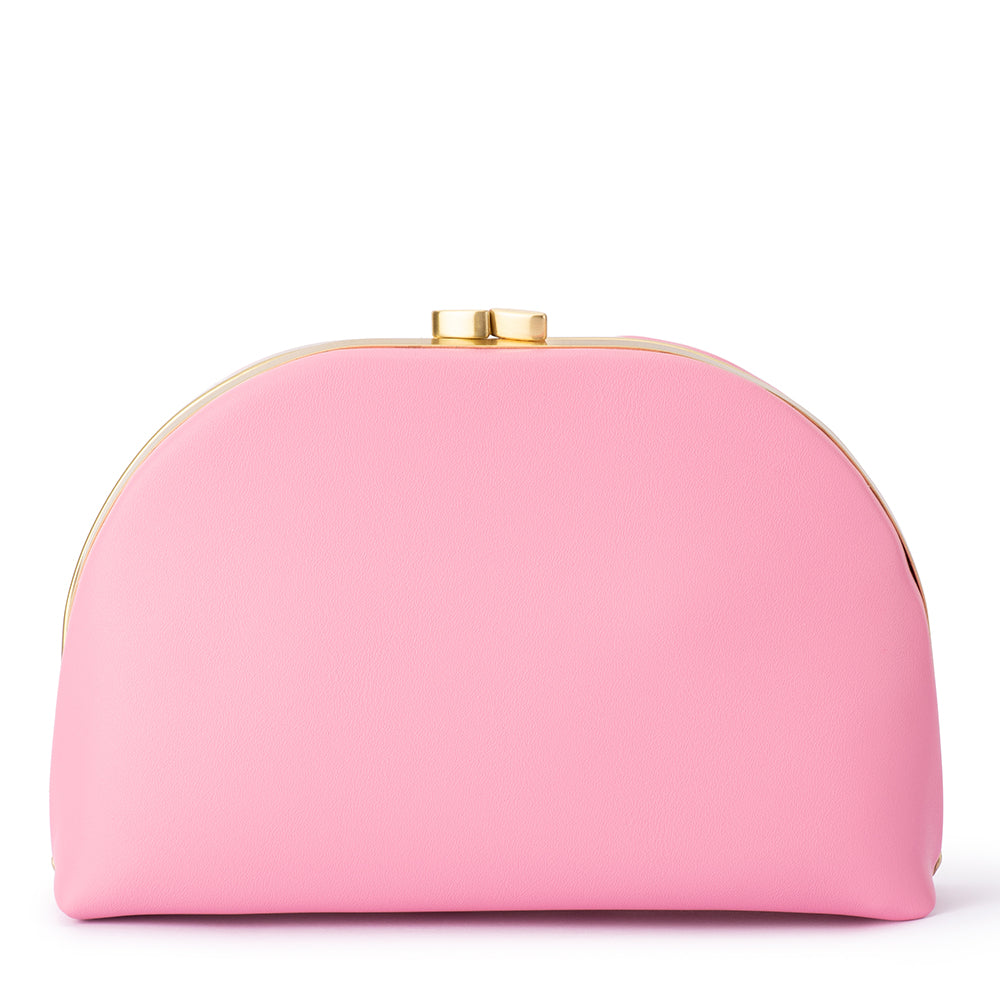 Olga Berg CELESTE Curved Clutch - Pink