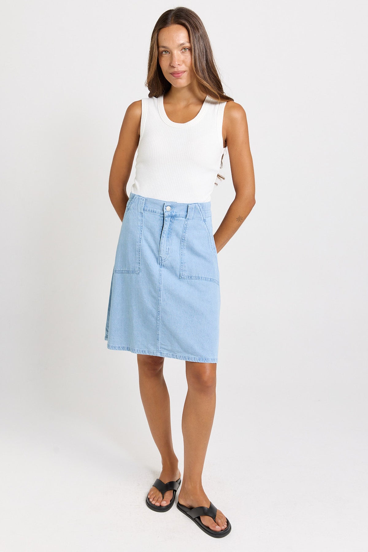 Betty Basics Francis Rib Tank - White