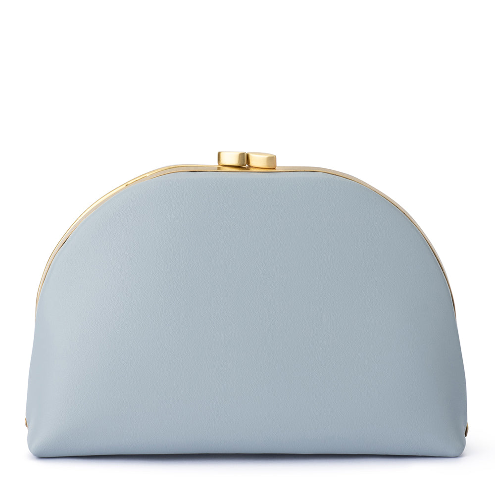 Olga Berg CELESTE Curved Clutch - Blue