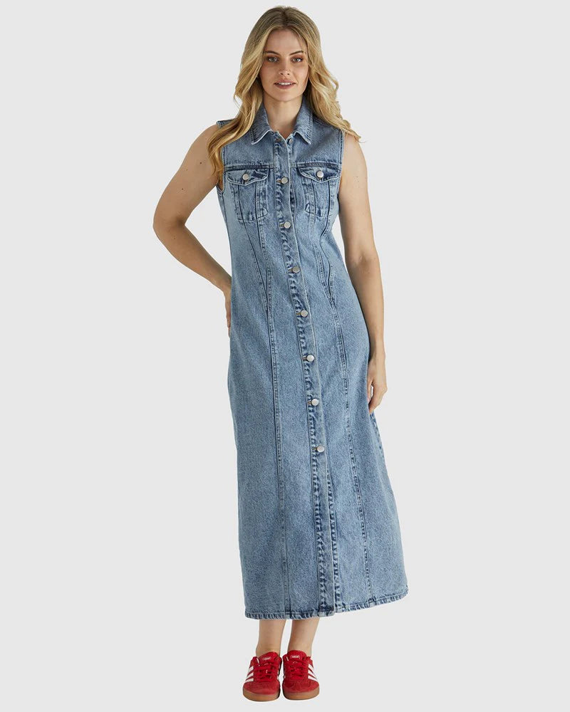 Sass Jordon Dress - Acid Wash