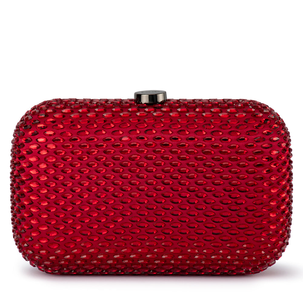 Olga Berg Brooks Hotfix Clutch - Burgundy