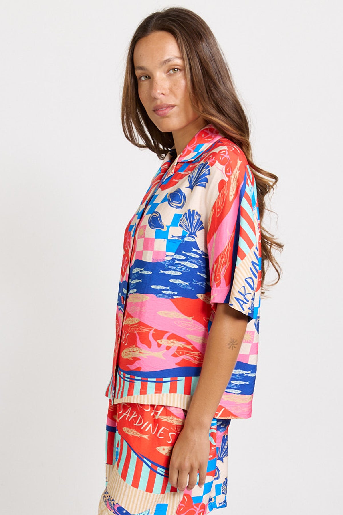 Betty Basics Sable Shirt - Mediterranean