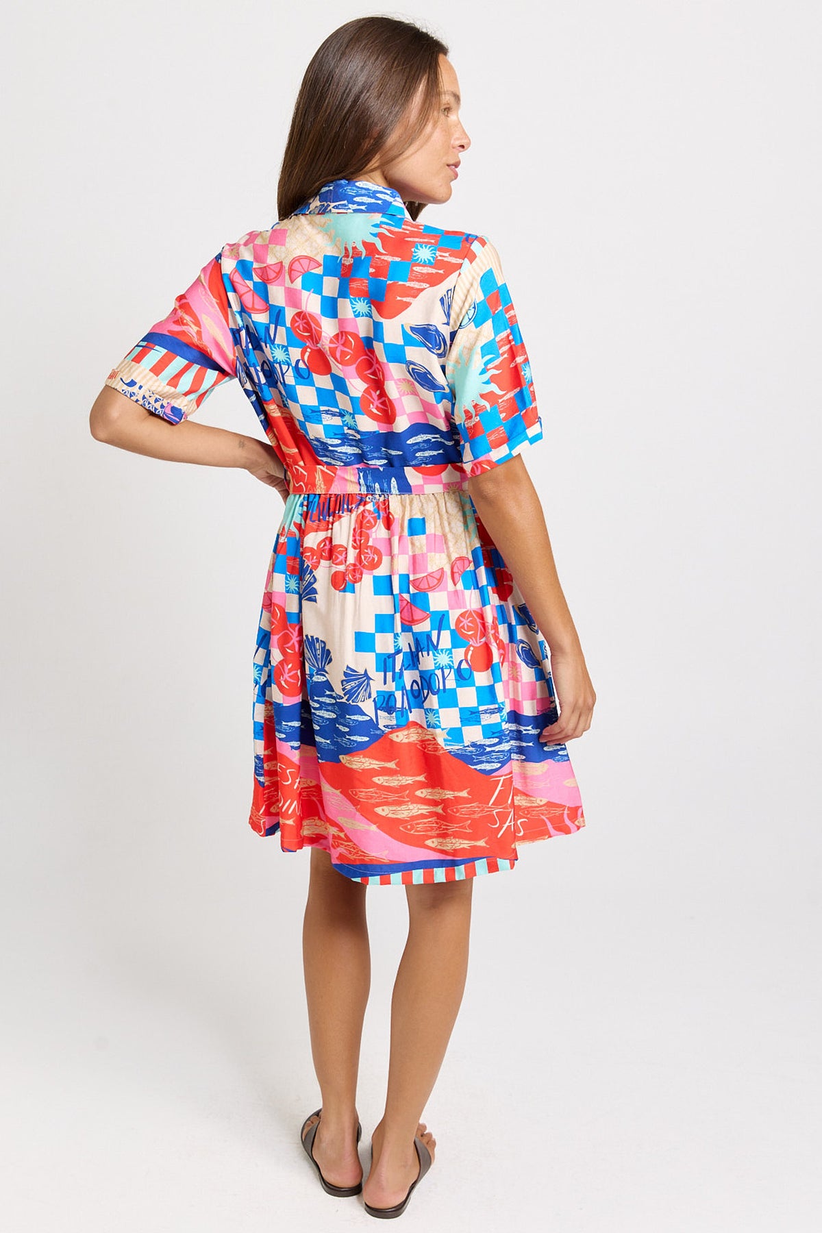 Betty Basics Palm Shirt Dress