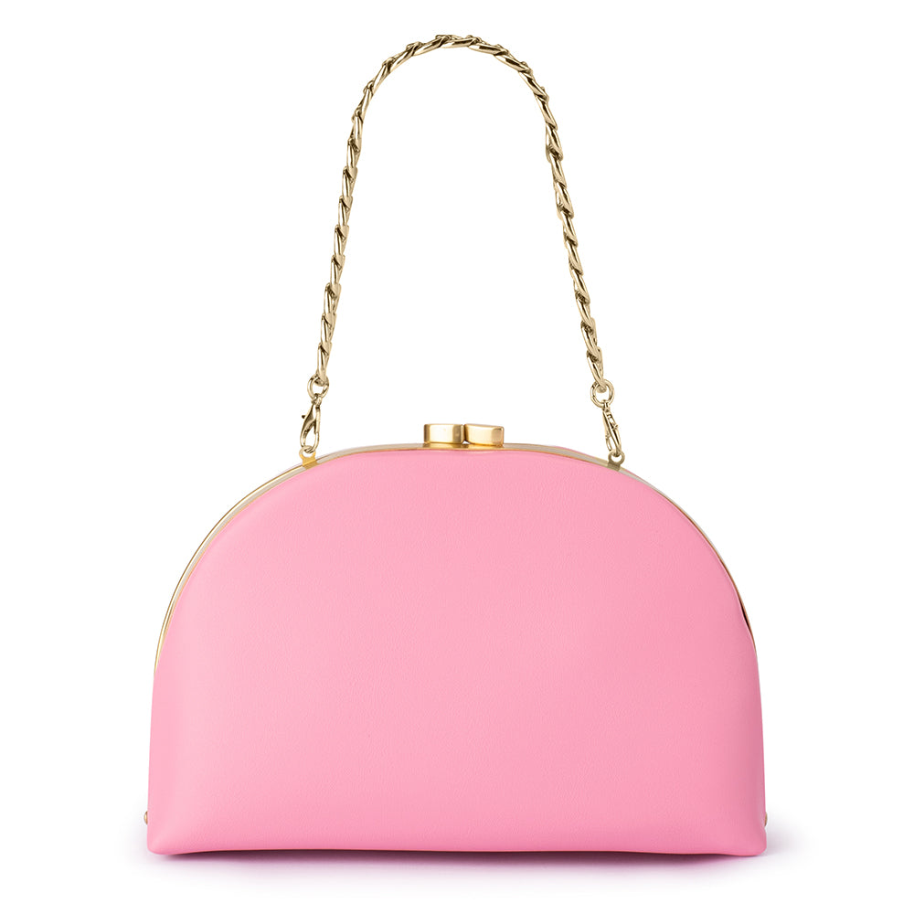 Olga Berg CELESTE Curved Clutch - Pink