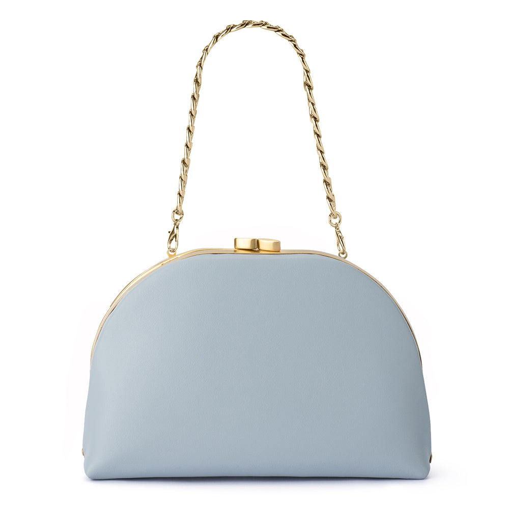 Olga Berg CELESTE Curved Clutch - Blue