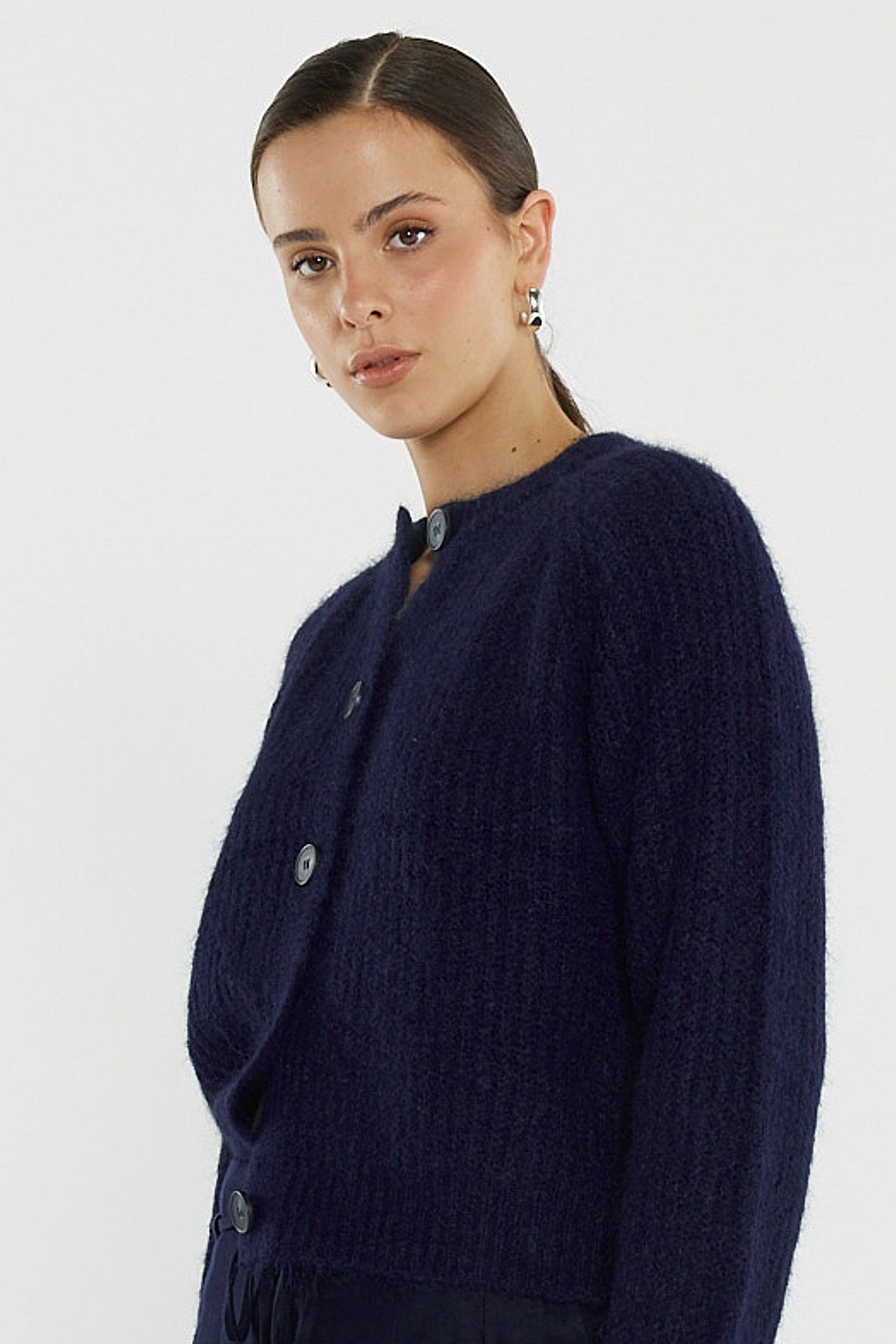 Sass Posie Fluffy Cardi - Black