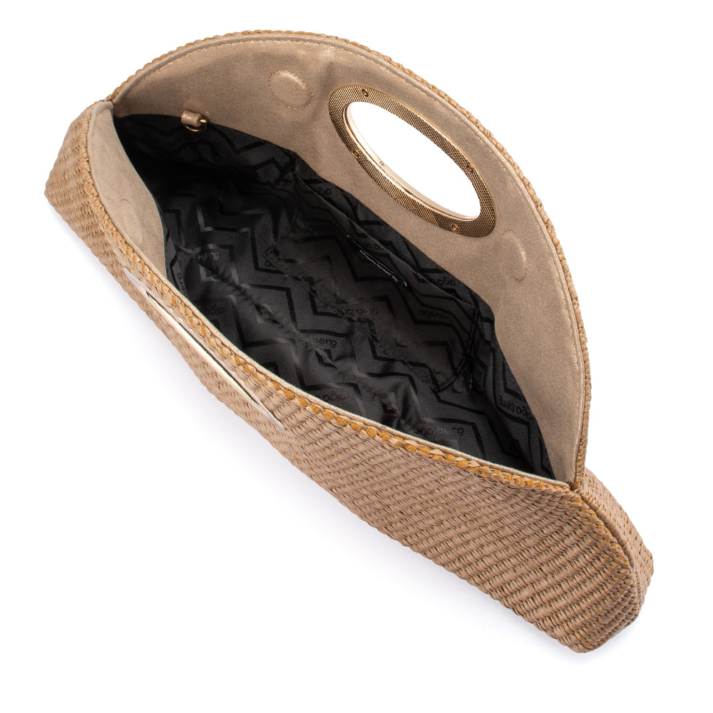 Olga Berg GEENA Straw Bag - Natural