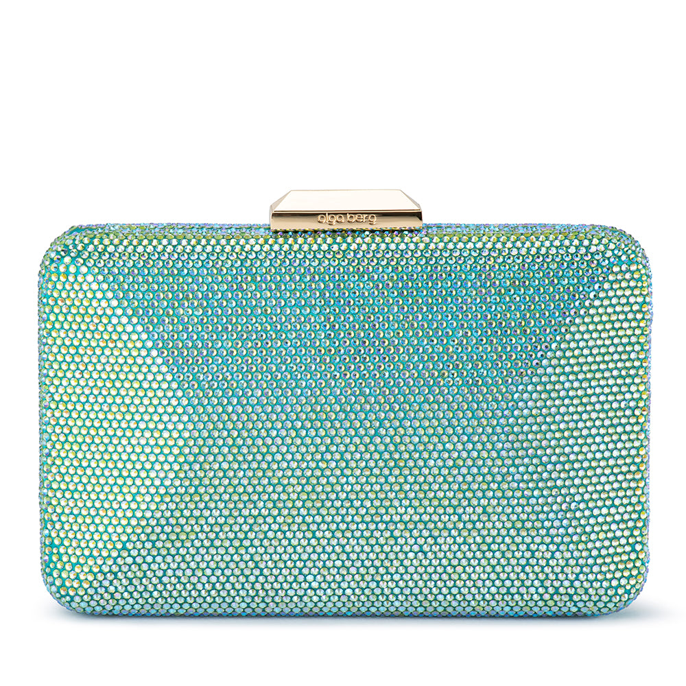 Olga Berg Edith Iridescent Clutch - Green