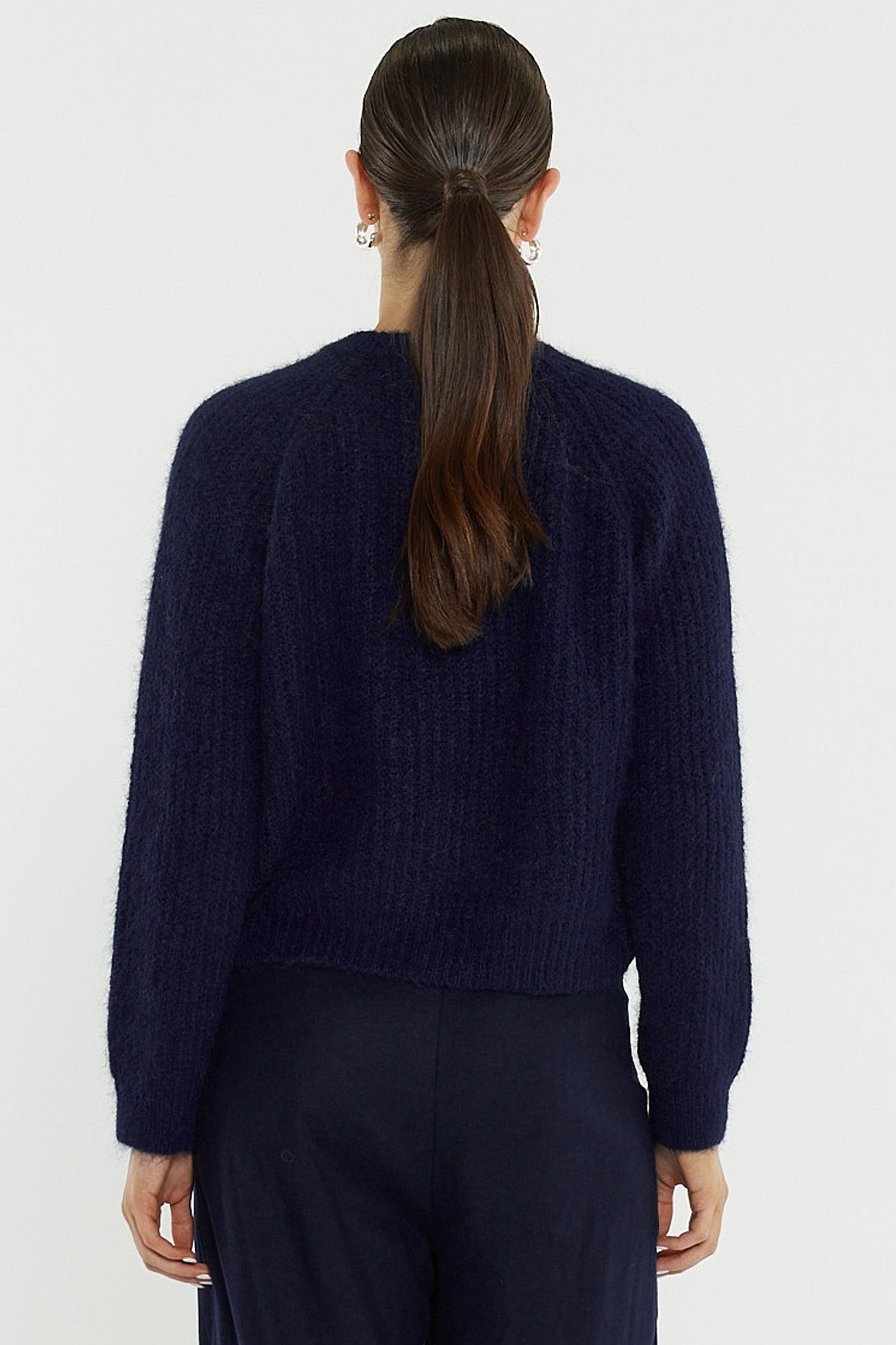 Sass Posie Fluffy Cardi - Black