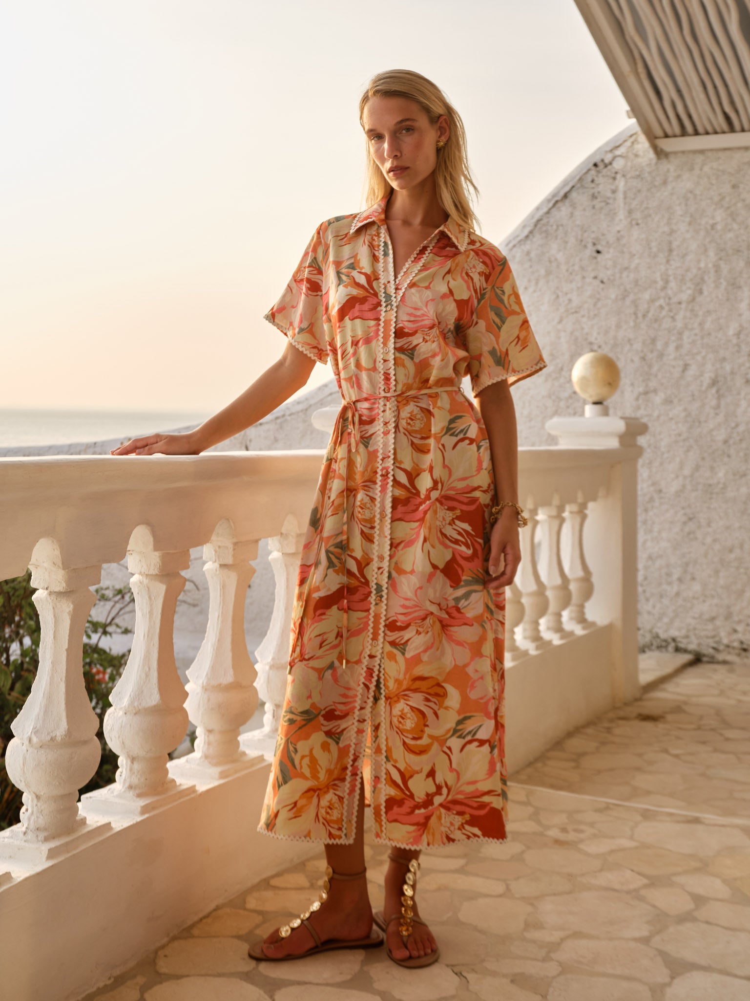 Fate+Becker Elodie Midi Shirt Dress - Petal