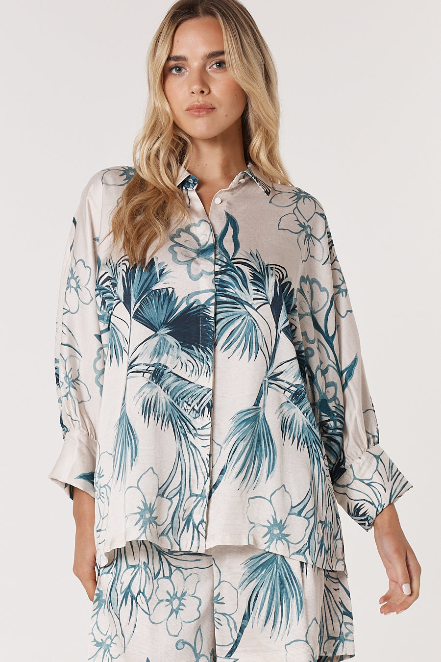 Fate+Becker Solstice Palms Shirt - Palm Print