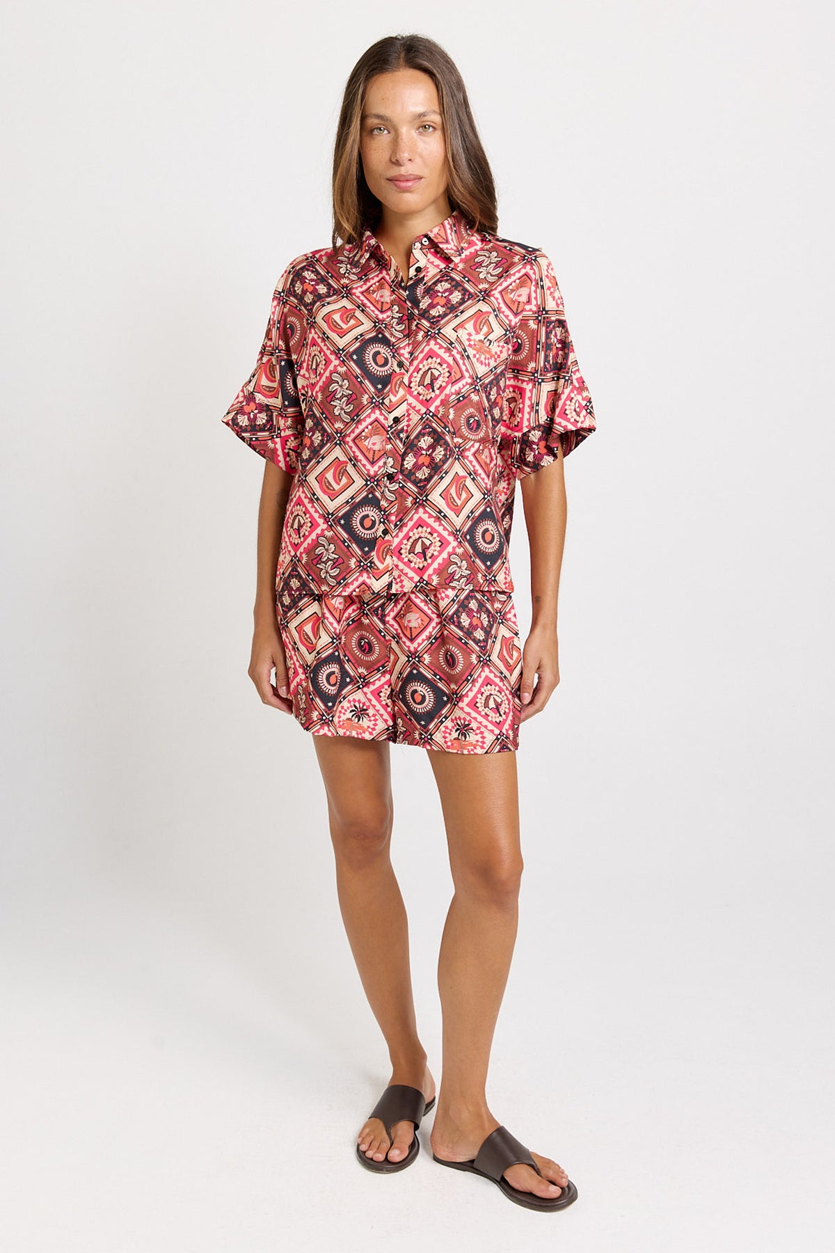 Betty Basics Sunset Shirt - Coco Print