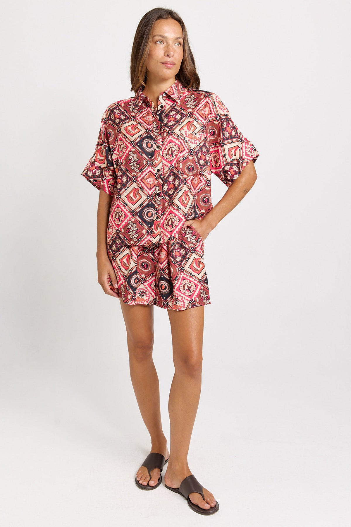 Betty Basics Solstice Short - Coco Print