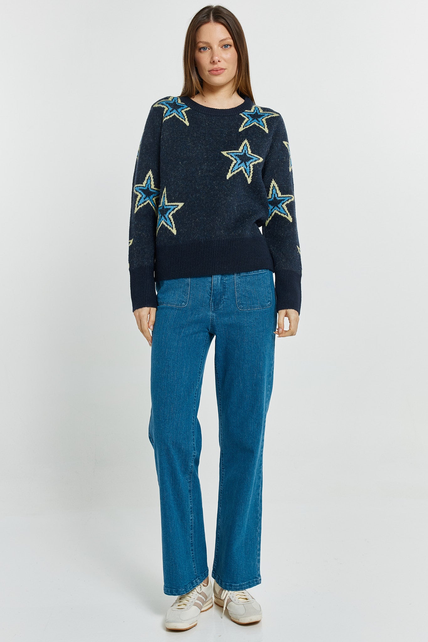 Betty Basics Serena Sweater - Star Jacquard